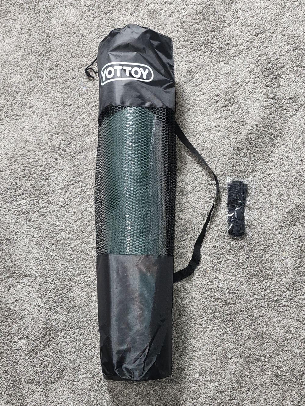 YOTTOY Extra Large Yoga Mat 1/3" Thick Green Non-Slip Exercise Fitness
